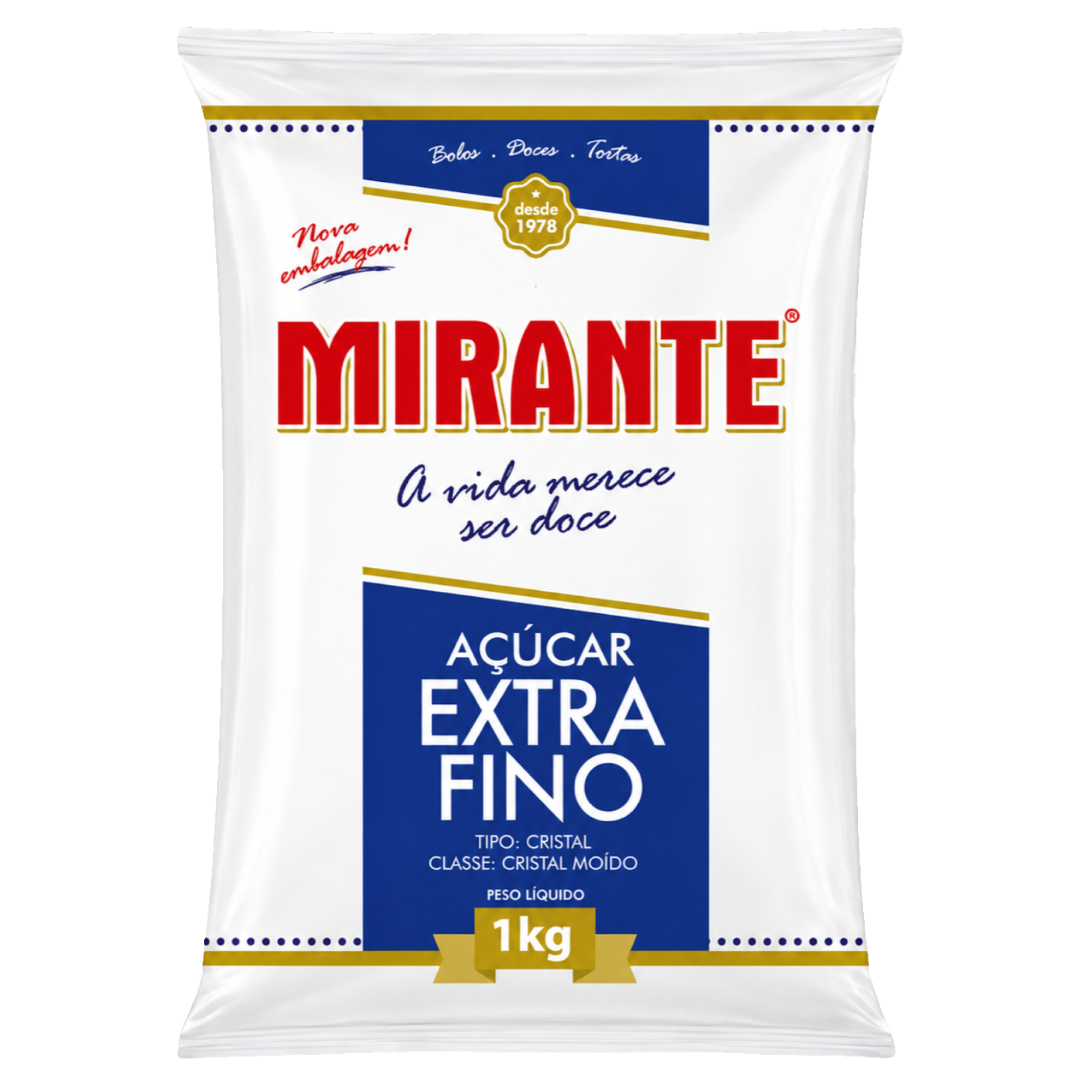 Açúcar Extra Fino Mirante 1kg Açúcar Extra Fino Mirante 1kg