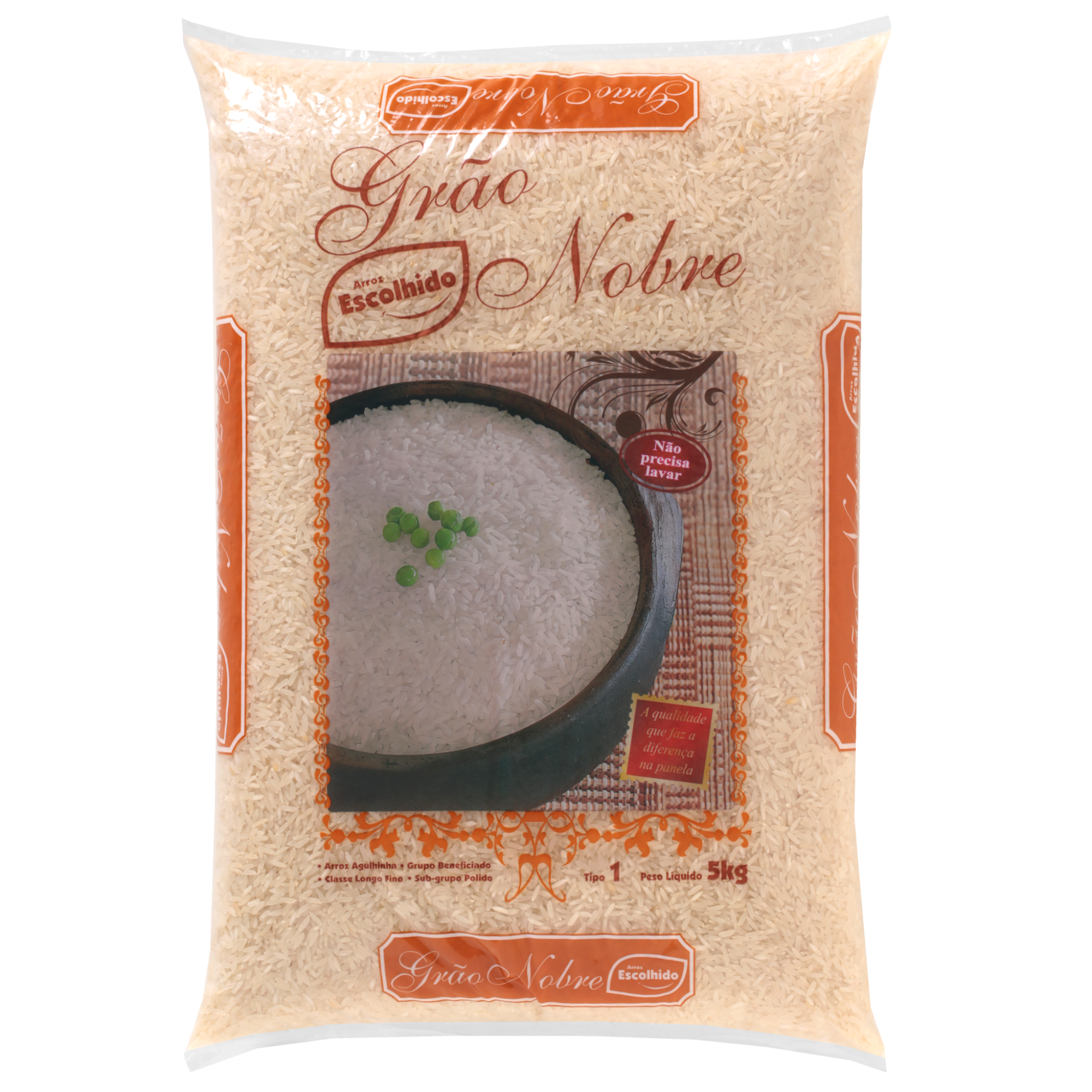Arroz Tipo 1 Grão Nobre 5kg Arroz Tipo 1 Grão Nobre 5kg