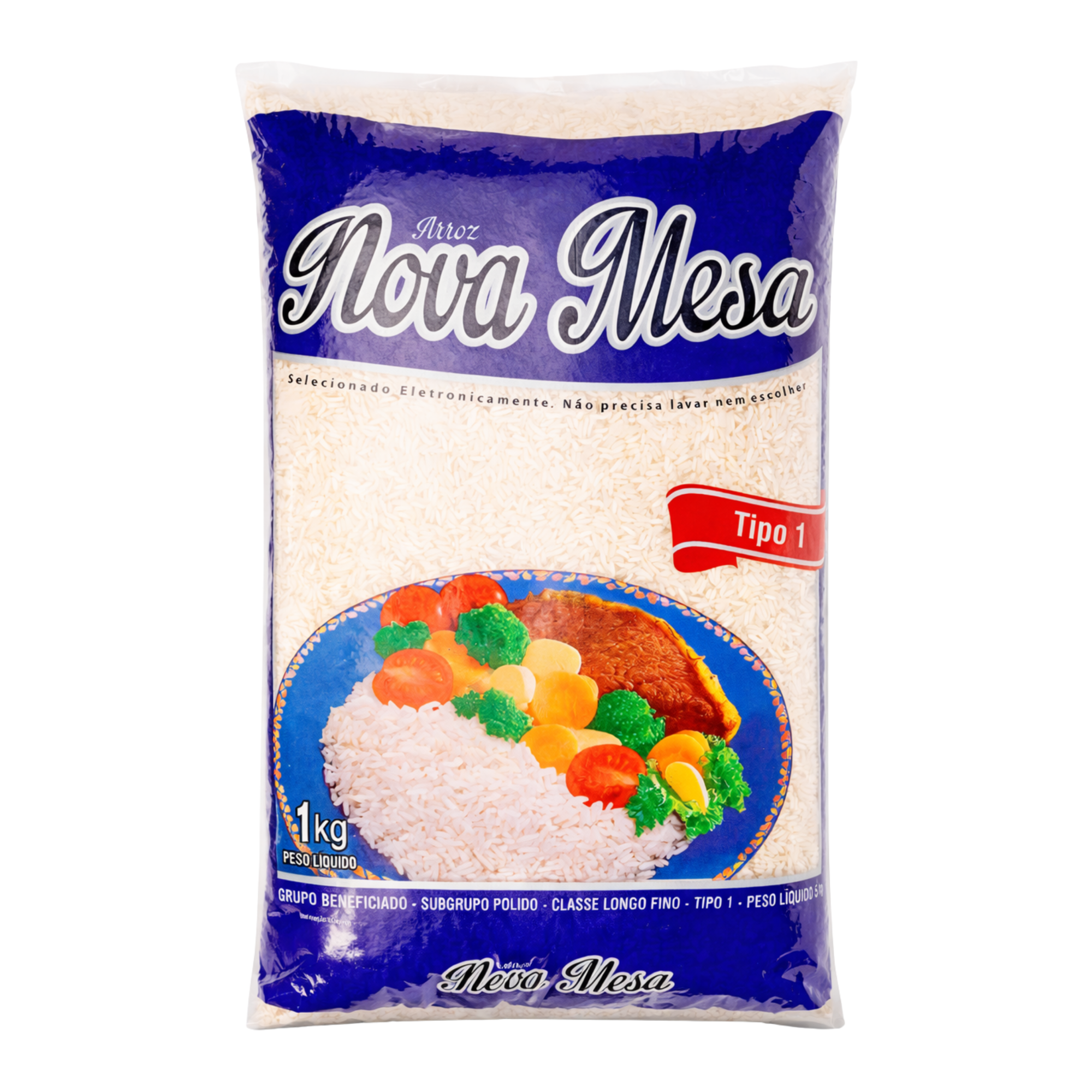 Arroz Tipo 1 Nova Mesa Branco 1kg