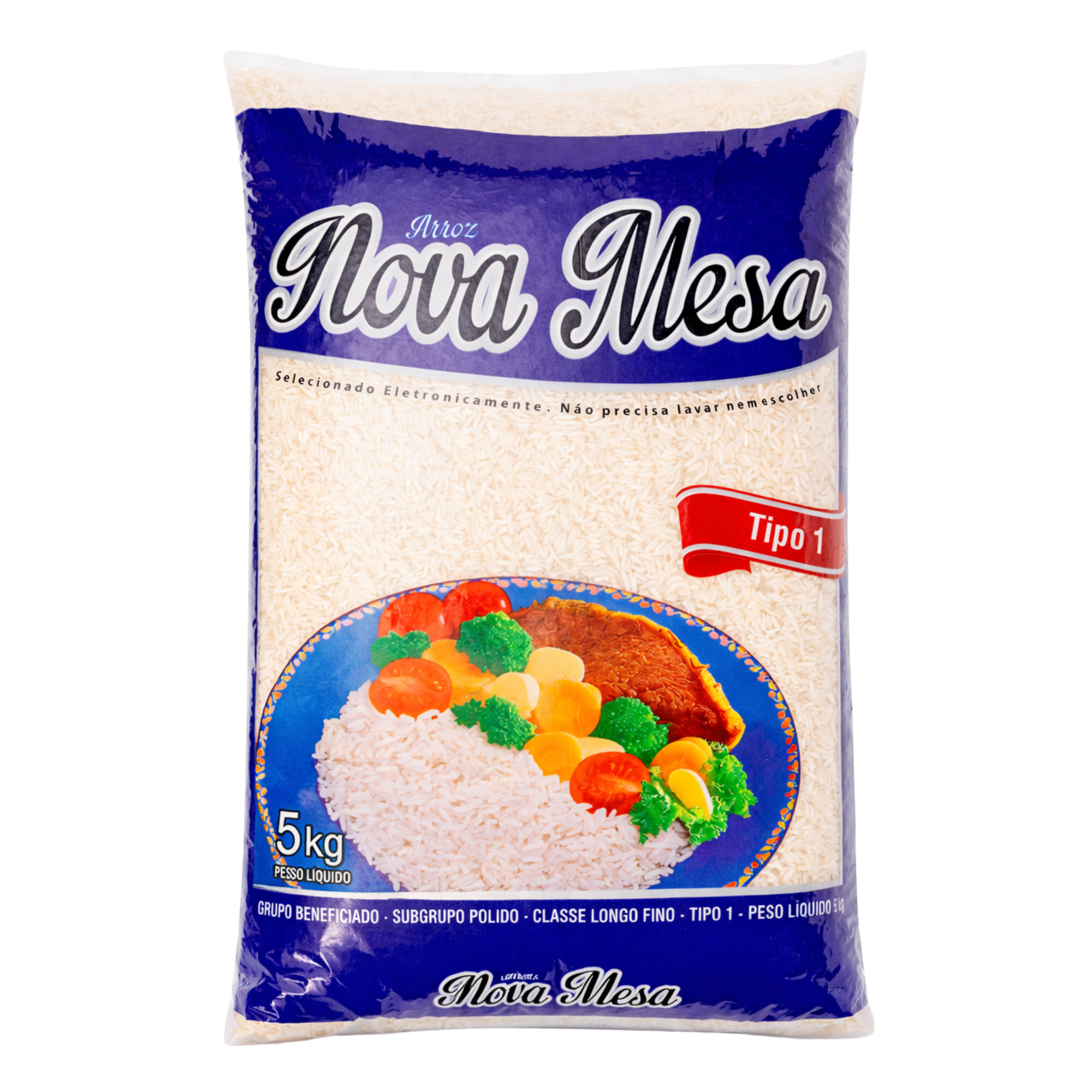Arroz Tipo 1 Nova Mesa Branco 5kg