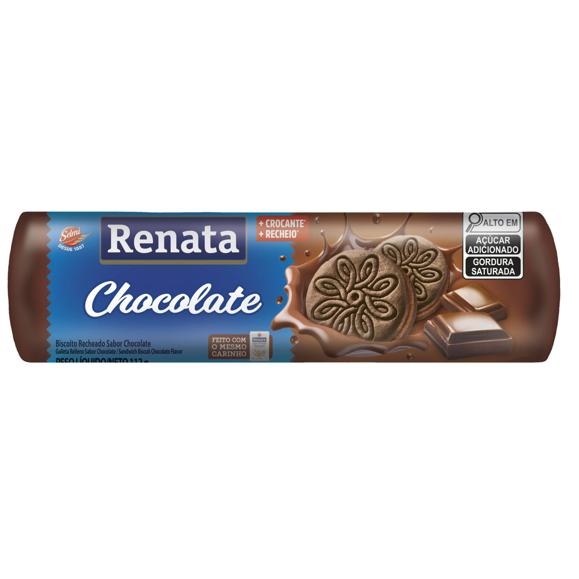 Biscoito Recheado Renata Chocolate 112g Biscoito Recheado Renata Chocolate 112g