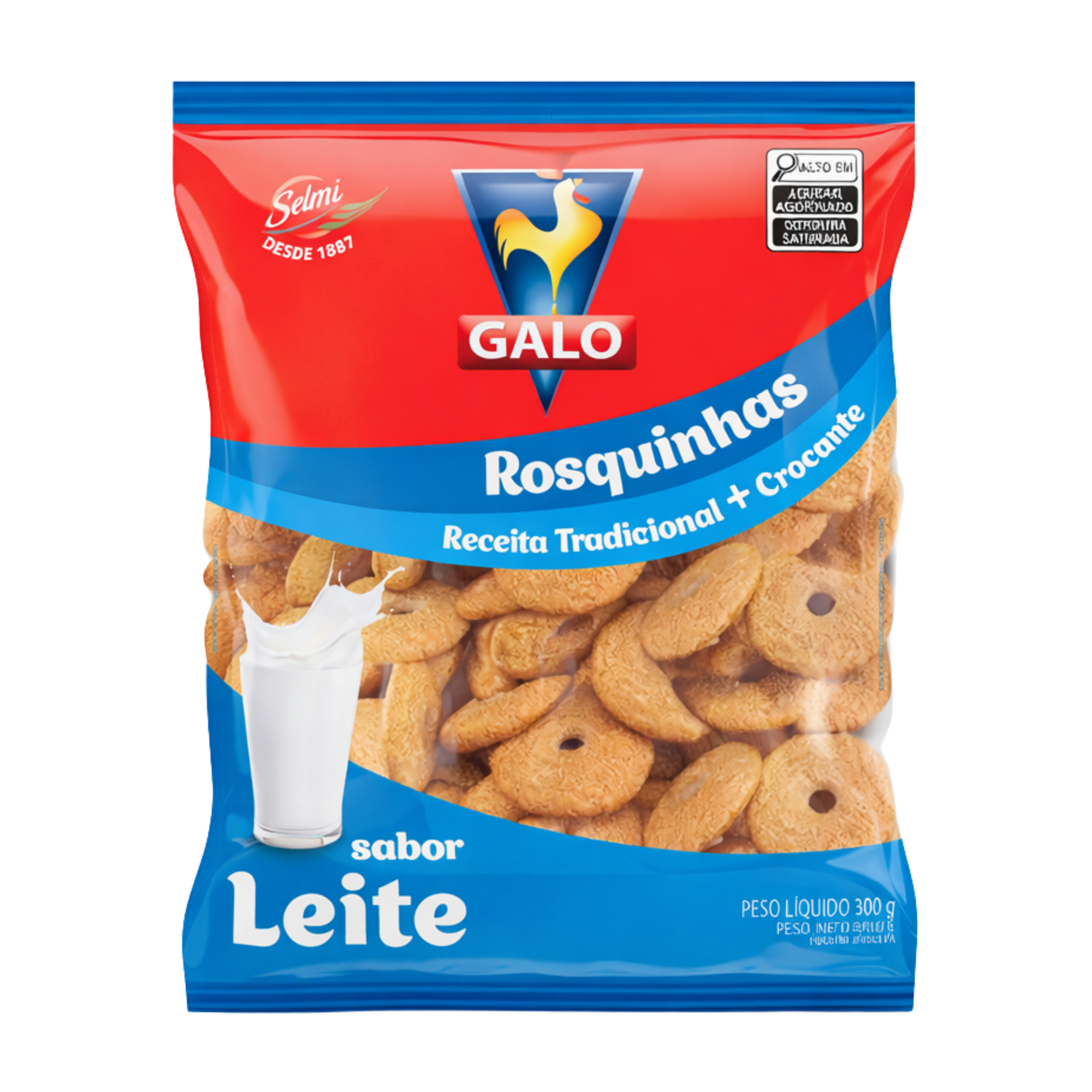 Biscoito Rosquinha Leite Galo 300g