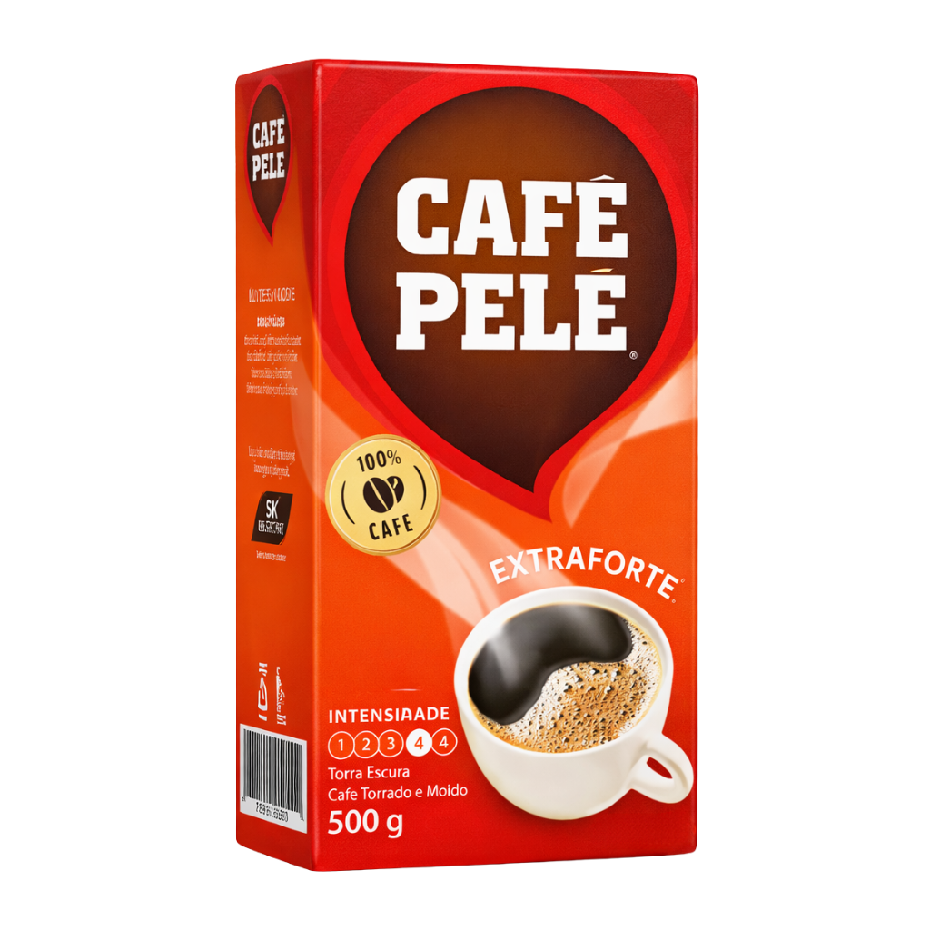 Café Torrado e Moído Extra Forte Vácuo Pelé 500g Café Torrado e Moído Extra Forte Vácuo Pelé 500g