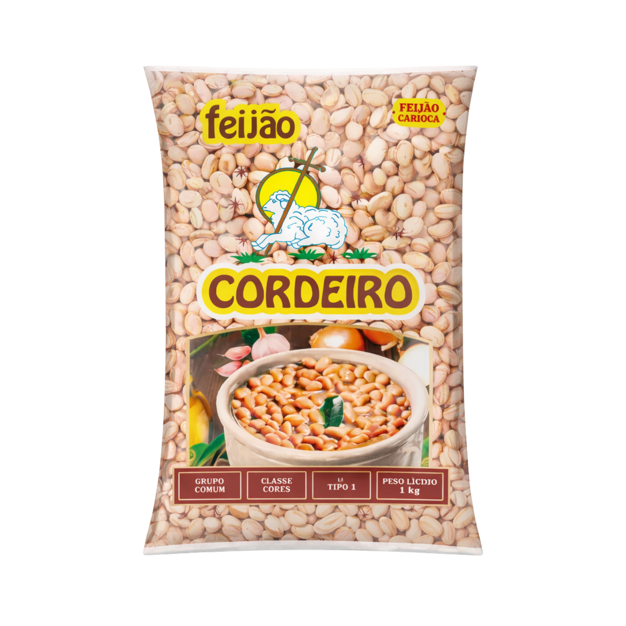 Feijão Carioca Tipo 1 Cordeiro 1kg Feijão Carioca Tipo 1 Cordeiro 1kg