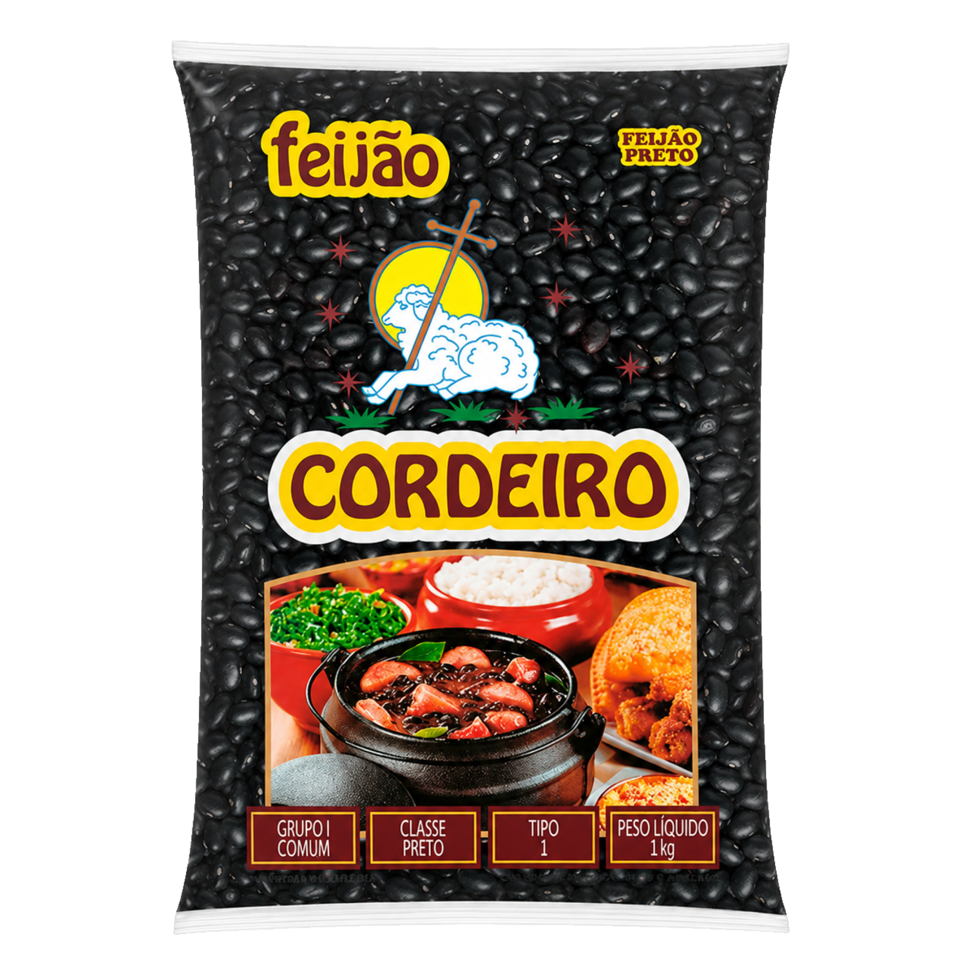 Feijão Preto Tipo 1 Cordeiro 1kg Feijão Preto Tipo 1 Cordeiro 1kg
