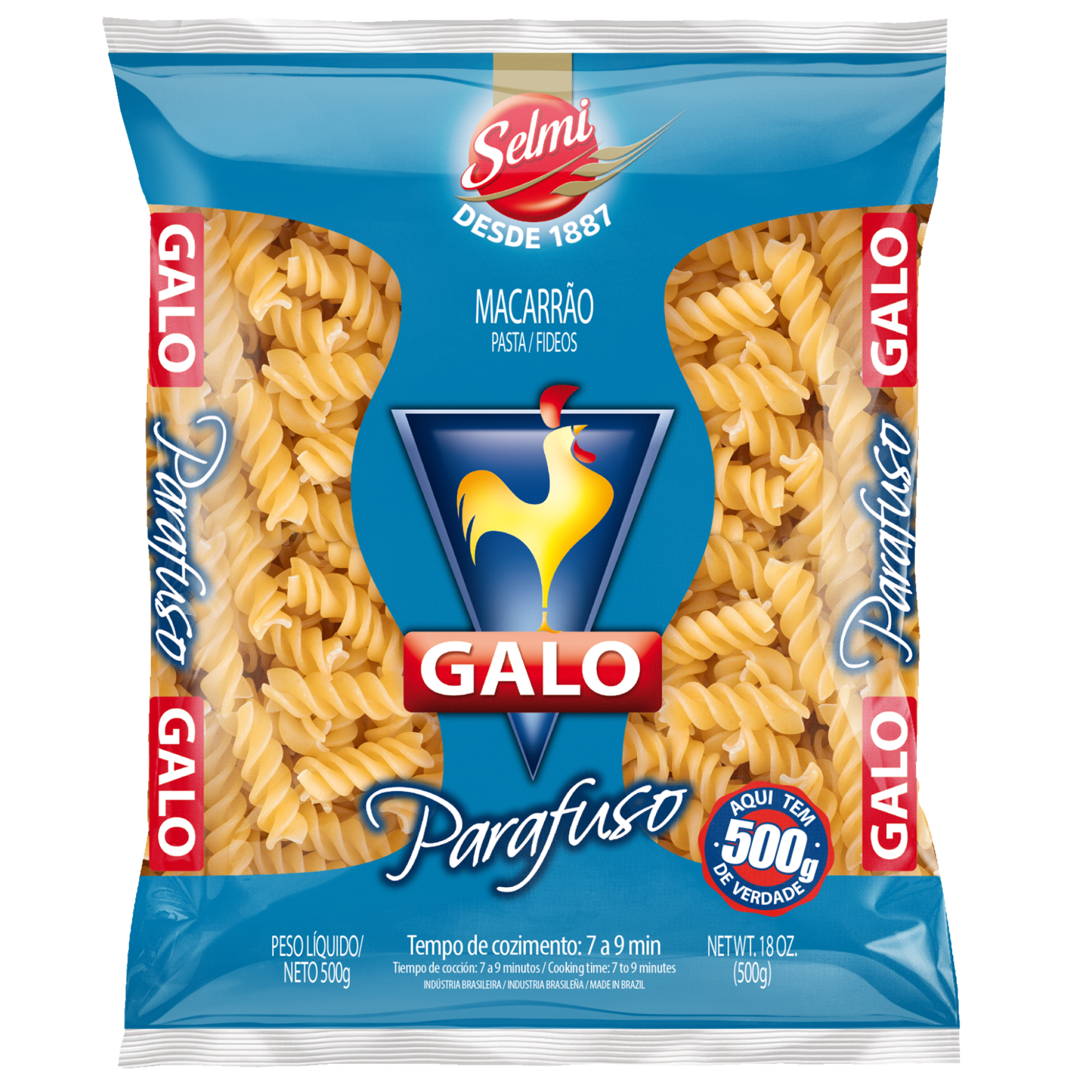 Macarrão Galo Sêmola Parafuso 500g Macarrão Galo Sêmola Parafuso 500g