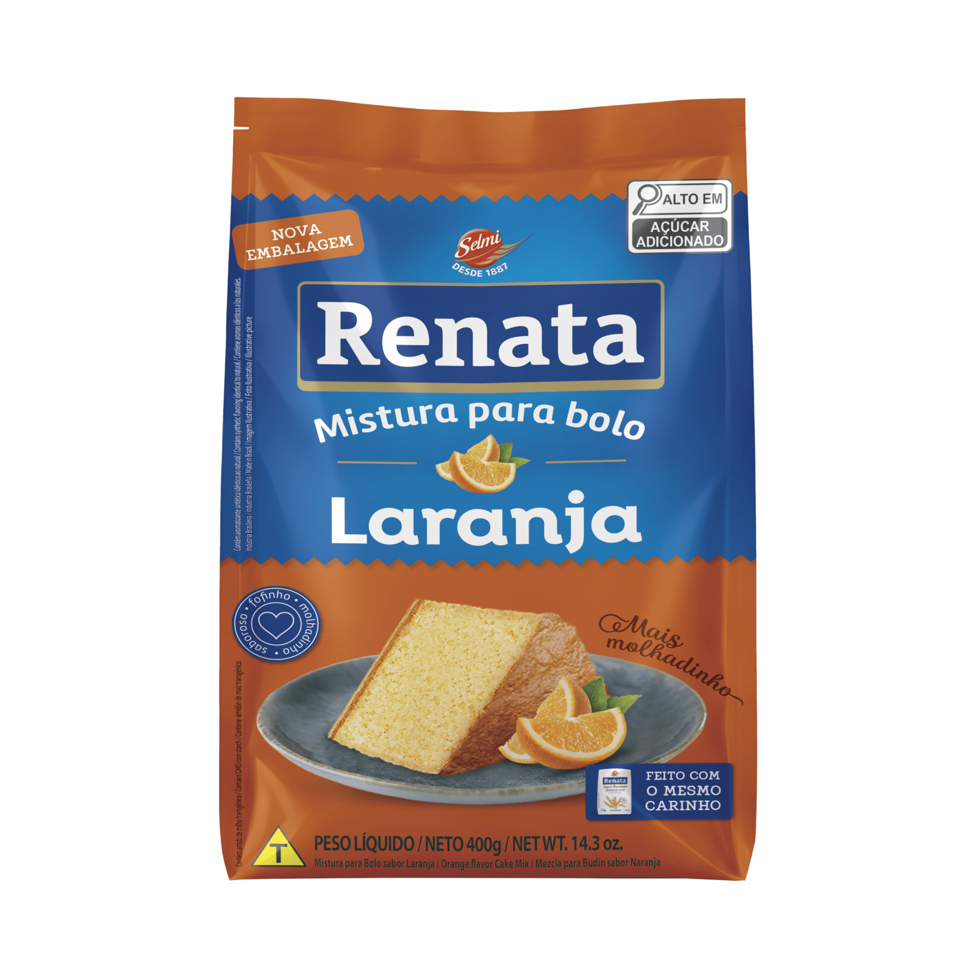 Mistura para Bolo Laranja Renata 400g Mistura para Bolo Laranja Renata 400g