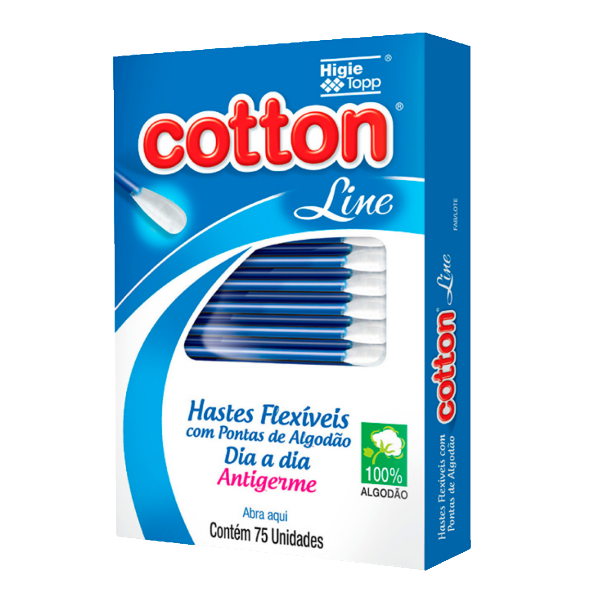 Cotonete Flexível Cottonline Com 75 Unidades