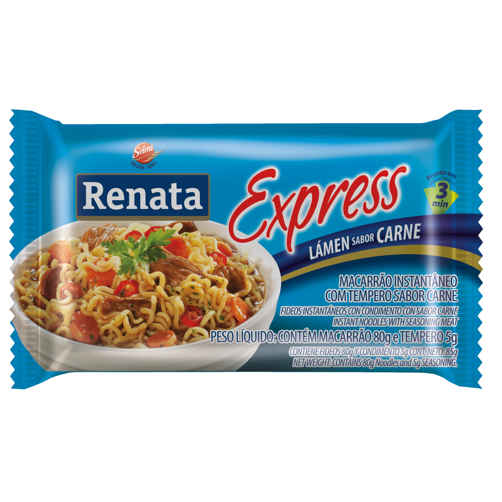 Macarrão Instantâneo Renata Carne 85g