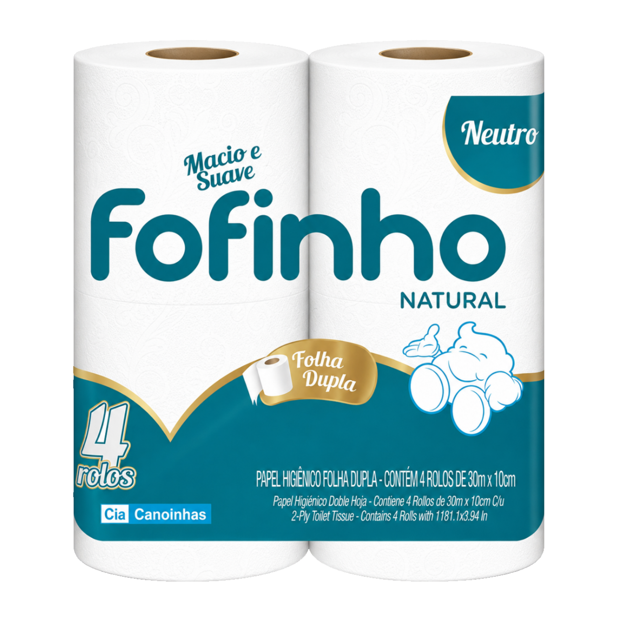Papel Higiênico Fofinho Folha Dupla 04 Unidades